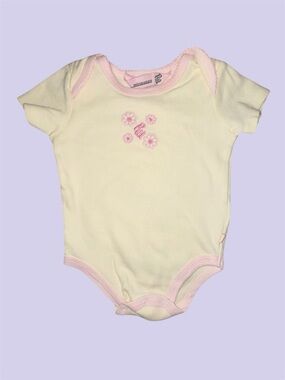 Vintage Soft Pink-Trim Baby One-Piece Bodysuit - Rocawear